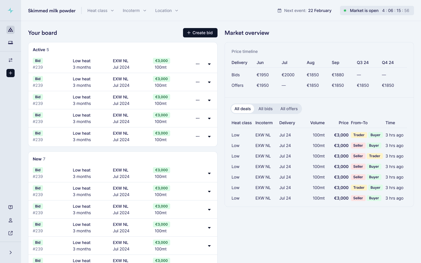 Vesper Dairy Marketplace platform