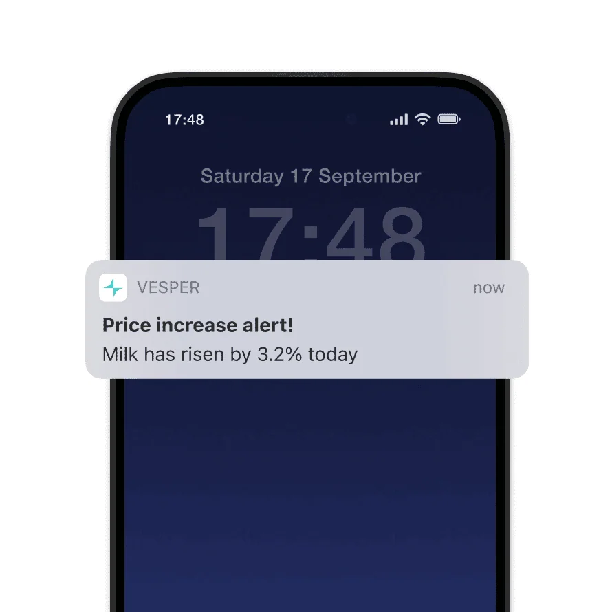 Vesper news price alert